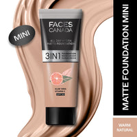 FACESCANADA Rose Glow Kit Medium Coverage Rose Gold Strobe Cream (30Ml) + Warm Natural All Day Hydra Matte Mini Foundation (15Ml) Makeup Kit For Women (Combo Pack Of 2)