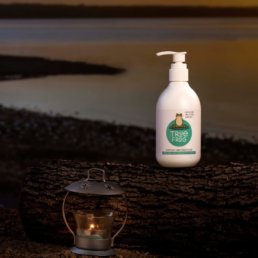 True Frog Everyday Hair Conditioner To Smoothen Hair And Fight Frizz With White Lotus Flower Extract And Avocado Butte For All Hair Types - 250 Millilitre