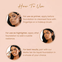 Earth Rhythm Glow Set Go Multipurpose Strobe Cream Spf 50 Pa++++, Shimmery | Used As Moisturizer, Primer, Highlighter | Cocoa Butter, Vitamin E, Willow Bark Extract - Bronze Age - 40Ml