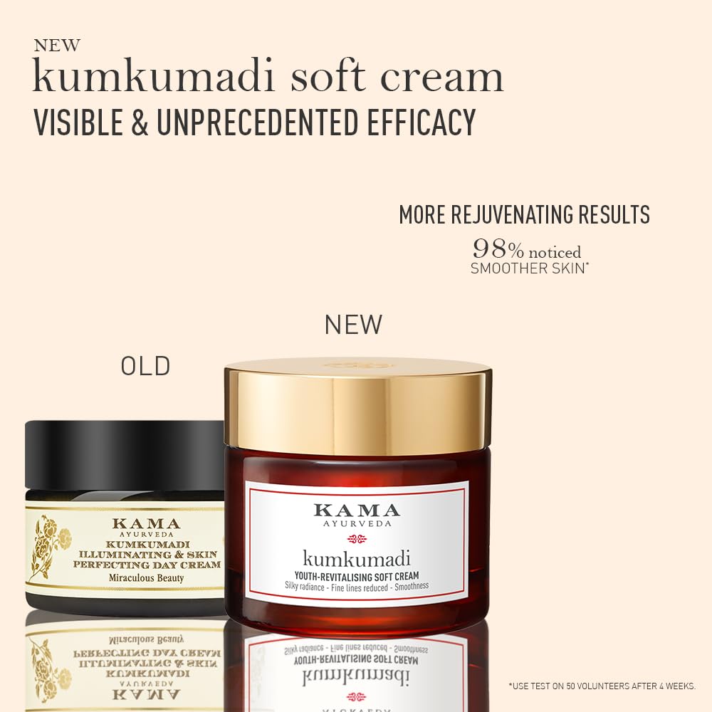 KUMKUMADI YOUTH-REVITALISING SOFT CREAM, 50 ML | Brightening Day Cream| NEW & IMPROVED