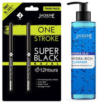 Jaquline USA One Stroke Kajal twin Pack 0.60gm | Jaquline USA Hydra Glo Face Wash 200ml