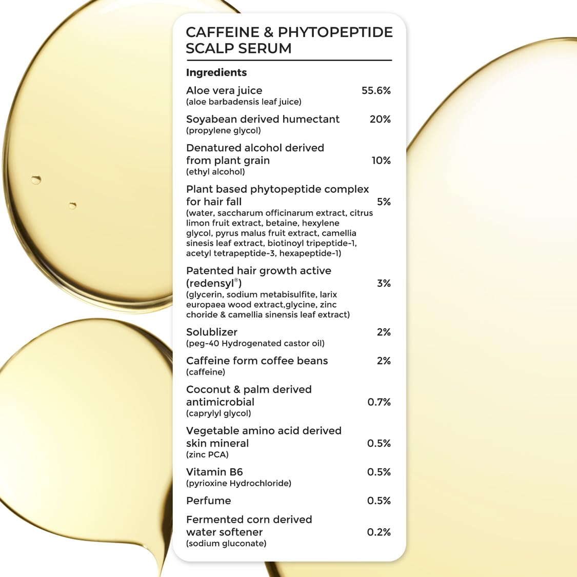 Brillare Caffeine & Phytopeptide Scalp Serum - 3% Redensyl, 2% Caffeine, 5% Phytopeptide, Hair Growth Serum for Men & Women, with Natural Ingredients, Controls Hair Fall, Stimulates Hair Growth, 30 ML