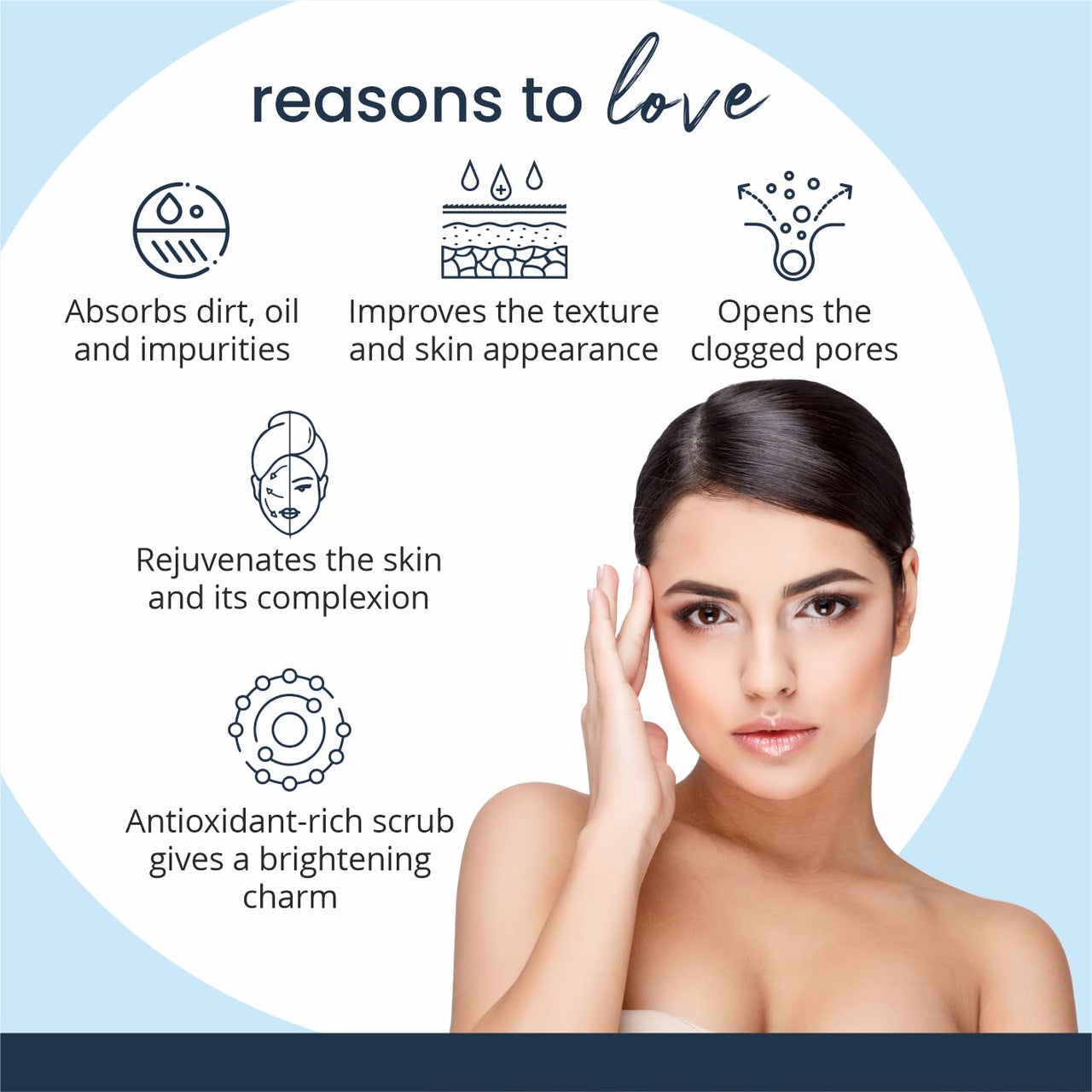 Globus Naturals Revival Diamond Face Scrub, For Deep Pore Cleansing & Skin Lightening, Natural & Ayurvedic Formula, Chemical Free, Cruelty Free, Suitable For All Skin Types, 100 gm