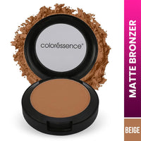COLORESSENCE Matte Bronzer Contour Powder Natural Highlighter for Face Sculpting Sun Kissed Look | Oil Control & Waterproof | Creamy & Ultra Fine Texture, 10 gm