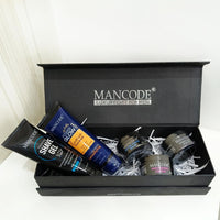 Mancode Grooming Gift Set - The Ultimate Glow Kit for Men | Complete Grooming Kit | Hydrates & Revitalizes Skin (Shave Gel,Face Wash,After Shave Balm,Whitening Cream,Scrub) Stylish Gift Box Pack of 5