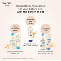 Aveeno Baby Daily Moisture Wash and Shampoo (100ml) | Cleanses hair & body | Oat kernel extract & glycerin | Tear-free, soap-free, paraben-free, hypoallergenic | US #1 Pediatrician recommended