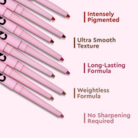 C2P Pro Ultra Define Lip Liner, One Swipe Smooth Application, Matte Finish, Long Lasting, Waterproof & Smudge Proof, Enriched with Jojoba Oil & Shea Butter, 0.27g (Fudge 02-Brown)