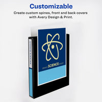 Avery Dual Color Heavy-Duty View Binder, Pool Blue/Lavender, 1