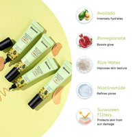QUENCH BOTANICS Daily Defense Tinted Sunscreen SPF 50 PA+++ For Glowing Skin With Avocado & 2% Niacinamide, Blue Light Protection, Satin-Matte Finish, Made In Korea, Normal Skin (Deep, 50Ml)