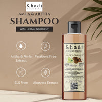 Khadi Natural Herbal Amla Aritha Shampoo for Men Women 200ml