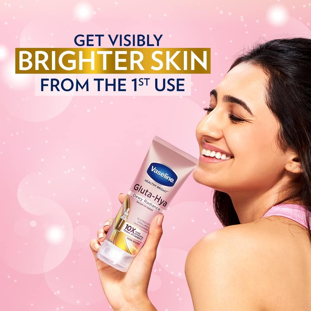 Vaseline Healthy Bright Gluta Hya Serum Burst Lotion Dewy Radiance 300 Ml.