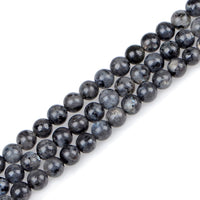 Bymitel 210pcs Natural Crystal Beads Stone Gemstone Round Energy Healing Loose Beads with Stretch Cord for Jewelry Making Bracelets Anklets (Larvikite Labradorite, 6mm 210pcs) Larvikite Labradorite