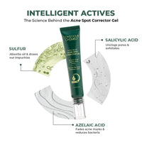 Conscious Chemist® Rapid Relief Acne Spot Corrector Gel | 15g | Triple-Action Treatment with 2% Salicylic Acid & Azelaic Acid | Clears Pimples, Reduces Redness & Fades Dark Spots | For Men & Women