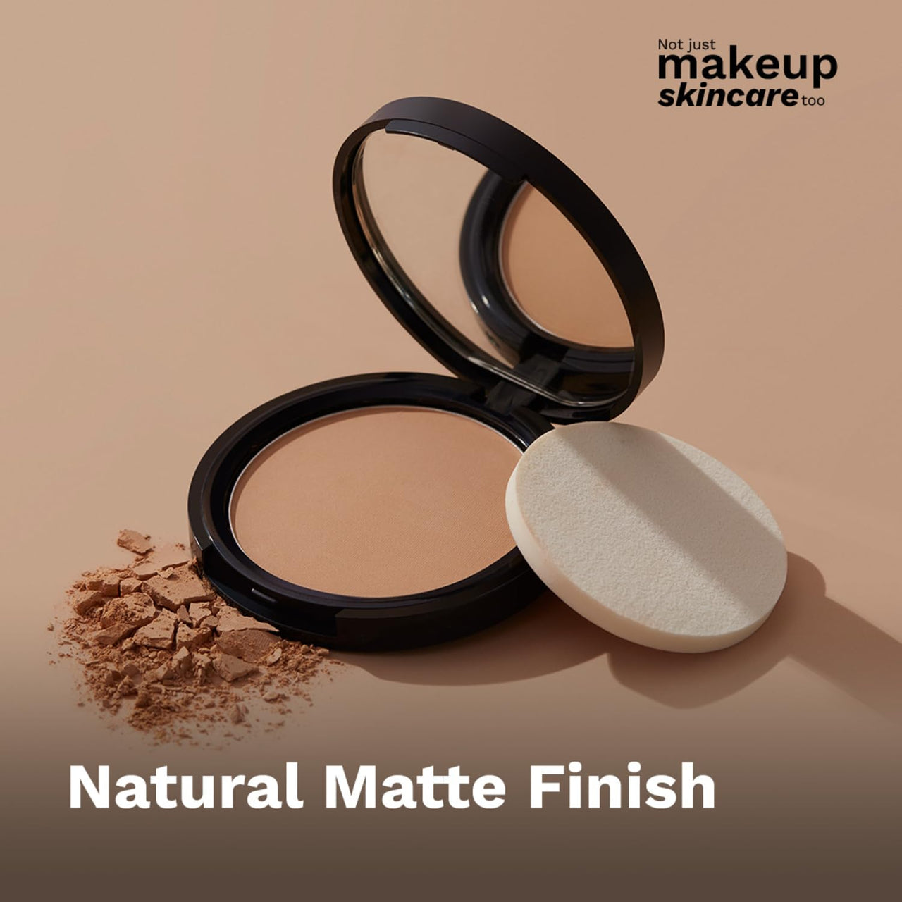 Pilgrim Golden Beige Matte Finish Compact Powder For All Skin Types Absorbs Oil, Conceals & Gives Radiant Skin, 20 Gram