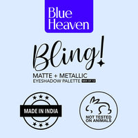 Blue Heaven 12-In-1 Bling Eyeshadow Powder, Subtle Romance (Multicolor) Metallic Finish