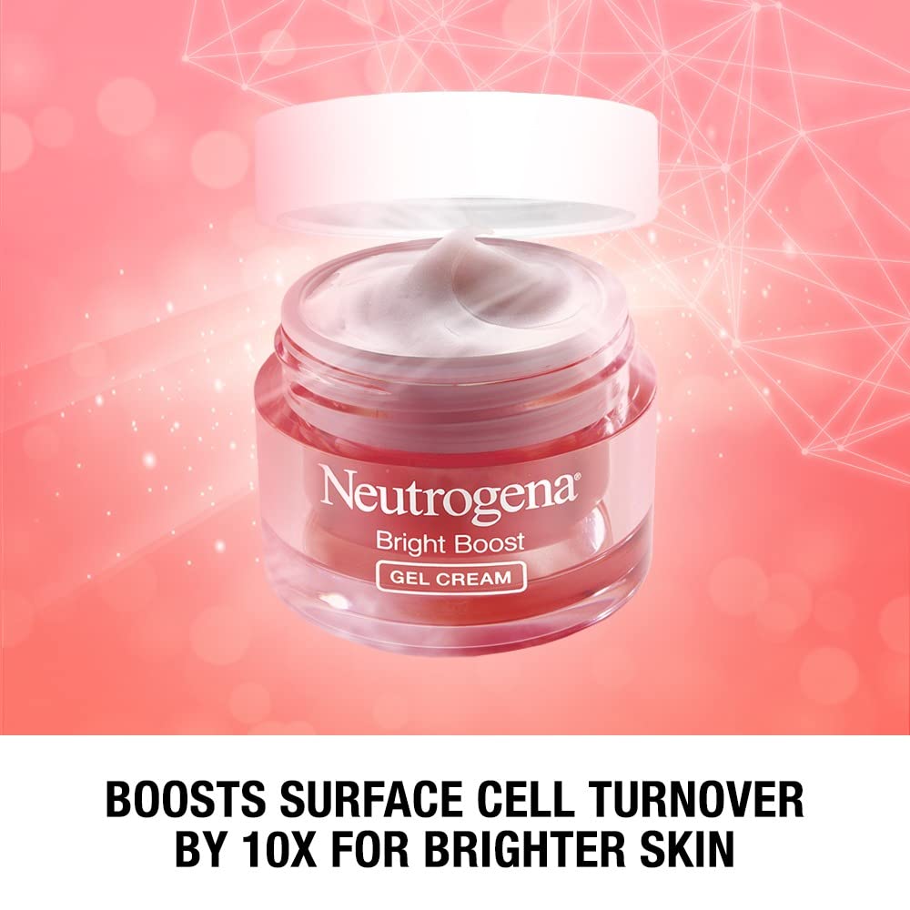 Neutrogena Bright Boost Gel Face Cream | Glowing Skin w/Neoglucosamine | Dark Spot Reduction | Oil-Free, Alcohol-Free, Non-Comedogenic | For Men & Women | 15 ml (Pack of 1)