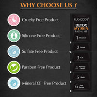 Mancode Detox My Skin Facial Kit For Men | Salon-Like Glowing Skin In 6 Easy Steps | Improves Skin Texture | Instant Glow | Suitable For All Skin Types - 2 x 58 G (Pack of 2)