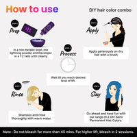 2.Oh! Italian- Blue Hair Color DIY Kit | Semi Permanent Hair Color + Hair Bleach for Hair Color | Hair Highlights for Women & Men | Hair Bleach with Plex & Argan oil| Lightening Kit