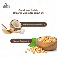 Herbs & Hills Coconut Hair Oil 300ml | Coconut Milk and AnaGain for Strong & Shiny Hair | Oil For Hair Fall, Strength, Damage, Thinning | Healthy, Nourished Hair