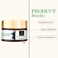 Good Vibes Activated Charcoal Blackhead Removal Gel Face Scrub, 50 g | Exfoliation & Anti-Acne | Deep Pore Cleansing, Moisturizing Scrub For All Skin Types | No Parabens, Sulphates, Mineral Oil