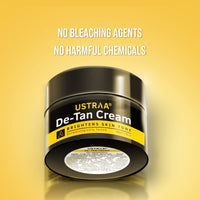 Ustraa De-Tan Cream 50g - Dermatologically Tested - For Effective Tan Removal & Even Skin tone, With Japanese Yuzu & Licorice, Prevents Dark Spots, Without Bleach, No Sulphates, No Parabens