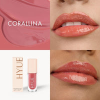 HYUE HydraGlow™ Tinted Lip Treatment (6 ml) | Corallina | 24‑Hour Hydration with Sea Buckthorn Oil & Kokum Butter | Non‑Sticky | High‑Shine | Nourishing & Vegan Formula | Chunky Applicator