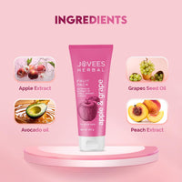 Jovees Herbal Apple & Grape Fruit Pack | With Apple, Apricot & Peach Extracts | For Uneven Skin Tone | For All Skin Types | 120gm