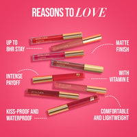 MyGlamm Ultimatte Long Stay Matte Liquid Lipstick-Rose Belle-2.5 g | Pink Lipstick With Vitamin E | 8hr Long Lasting Lipstick | No-Smudge, Waterproof Formula | Vegan & Cruelty Free
