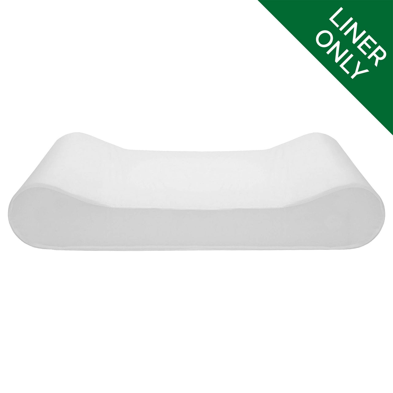 Furhaven Dog Bed Liner Water-Resistant Contour Luxe Lounger Foam Mattress Protector Cover - White, Giant 58.0"L x 42.0"W x 0.3"Th Water-Resistant Liner Only