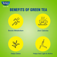 Tetley Green Tea Immune, With Added Vitamin C, Classic Green Tea Flavour, 25 Tea Bags, 1.3 Gram X 25