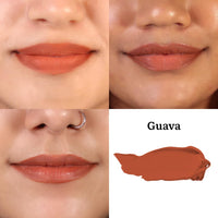 Tint Cosmetics 2.5ml Matte Finish Guava Liquid Lip Stain, Waterproof, Transfer Proof, Non-Sticky, Non Drying, Light Weight, Long Lasting & Hydrating For Girls & Women