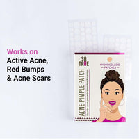 Sotrue Acne Pimple Patches For Face | For Active Surface Acne | Hydrocolloid Waterproof Patches | Absorbs Pimple Overnight, Reduces Excess Oil | Suits All Skin Types (36 Patches)