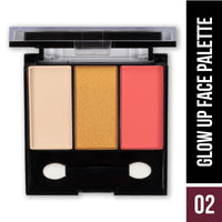 Hilary Rhoda Glow Up Face Palette | Face Palette with Blush, Highlighter, Face Powder & Eyeshadows | Highly Pigmented Face Palette | Available in 4 Variants | 20.6g (Shade 02)