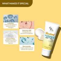 Fixderma Shadow Pore Minimizing Gel Sunscreen SPF 50 PA+++ with 4% Niacinamide, For UVA & UVB Protection | Sunscreen SPF 50 for Oily & Acne Prone Skin | Lightweight, No White Cast, Non-Greasy - 50GM