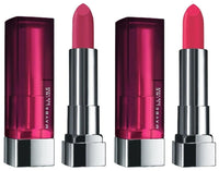 Maybelline New York Color Sensational Creamy Matte Lipstick, 630 Flaming Fuchsia, 3.9g And Maybelline New York Color Sensational Creamy Matte Lipstick, 680 Mesmerizing Magenta, 3.9g