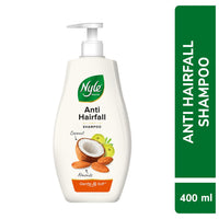 Nyle Naturals Anti-Hairfall Shampoo | For Hairfall Control | With Coconut Milk, Badam and Amla |Gentle & Soft Shampoo For Men & Women |400ml