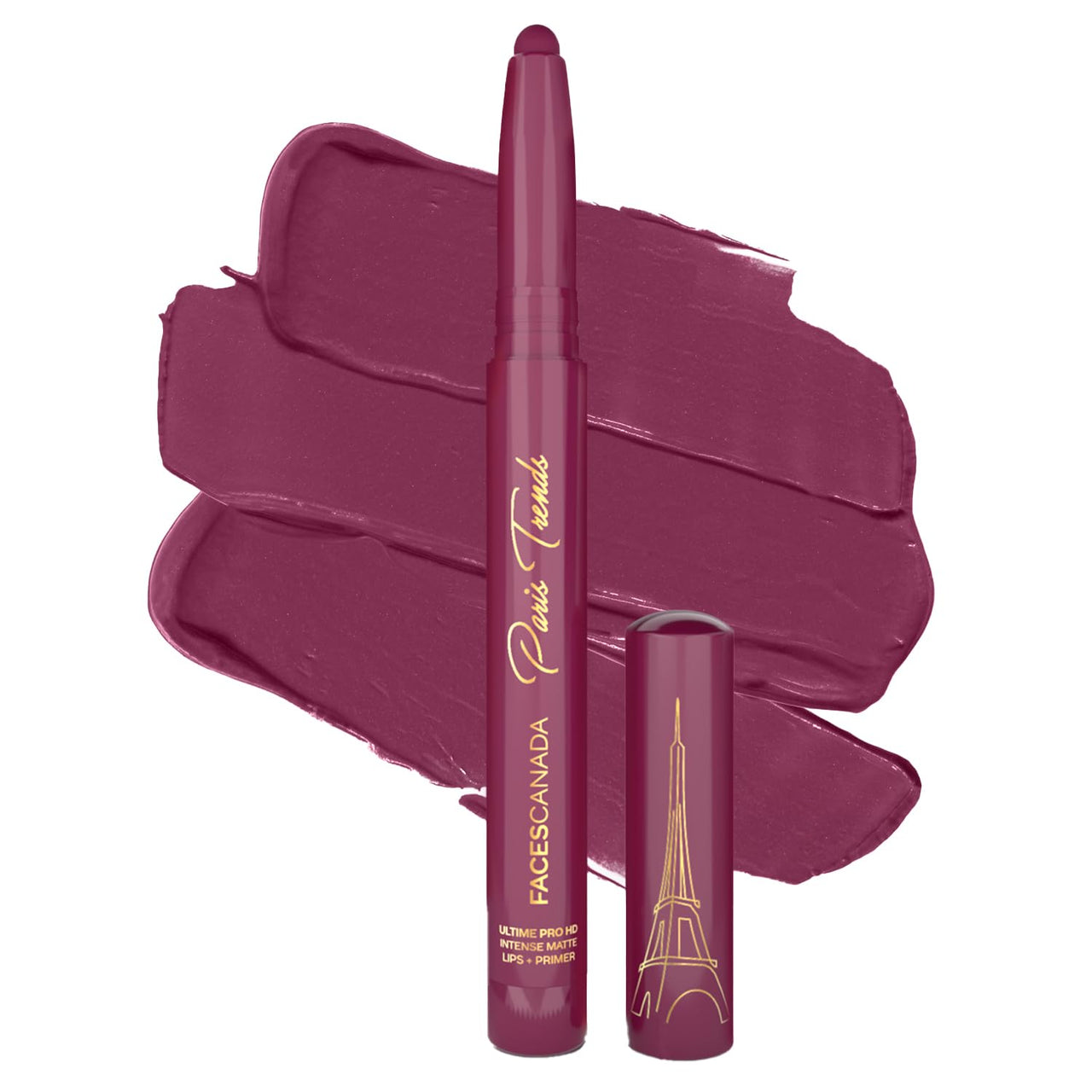 FACES CANADA Ultime Pro HD Intense Matte Lips + Primer - Serious Rizz N08, 1.4g, Limited Edition | 9HR Long Stay | Primer Infused For Flawless HD Matte Finish | Intense Color | Lightweight