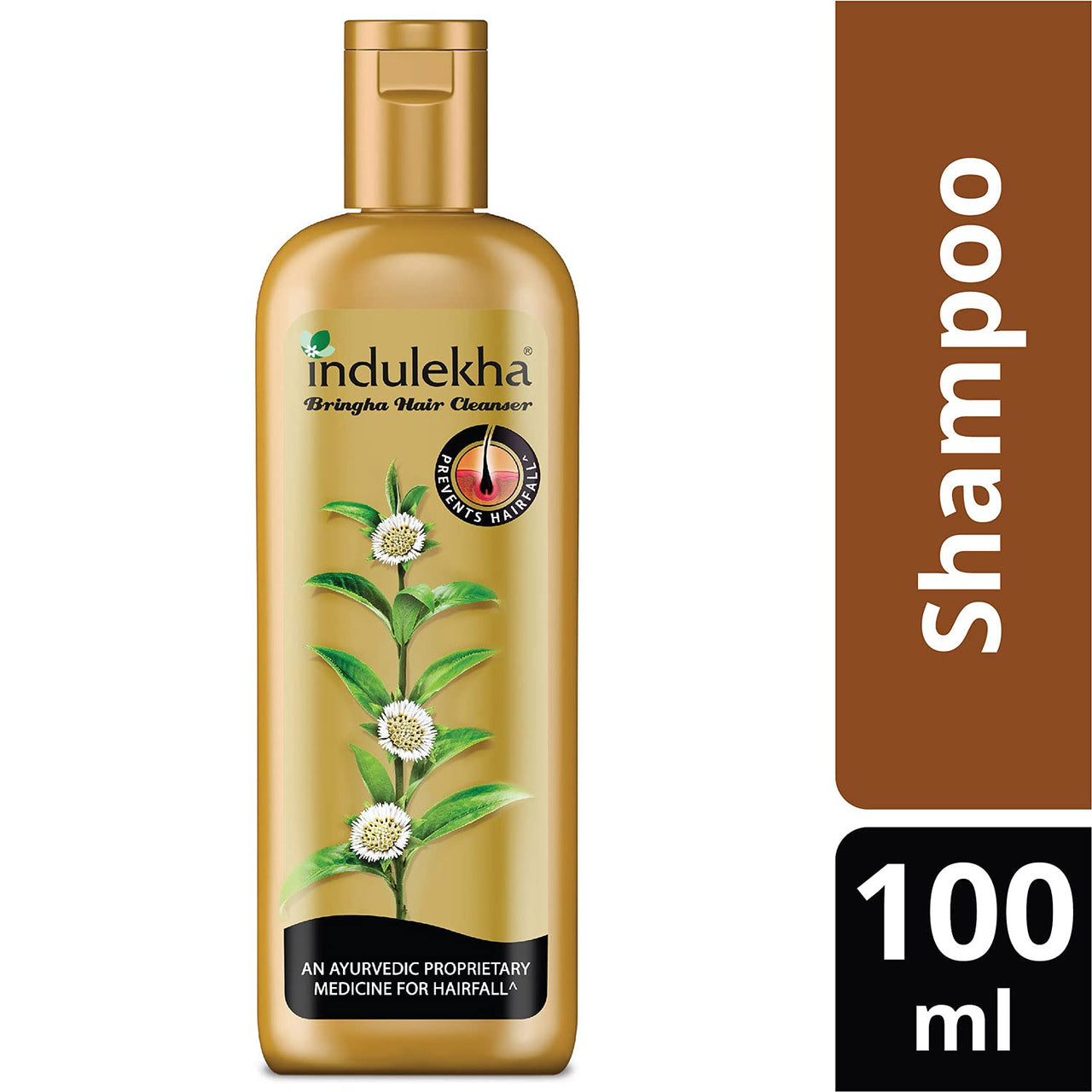 Indulekha Bringha Ayurvedic Hair Oil 50 ml, Hair Fall Control and Hair Growth with Bringharaj & Coconut Oil - Comb Applicator Bottle for Men & Women & Ayurvedic Shampoo 100 ml