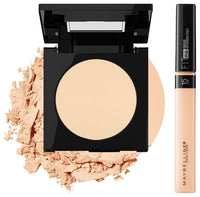 Maybelline New York Fit Me Matte Poreless Powder, 220 Natural Beige, 8.5g & Maybelline New York Fit me Concealer,15 Fair, 6.8ml