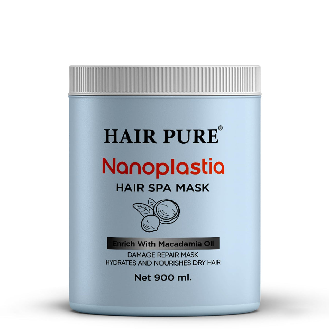 Hair Pure Nanoplastia Hair SPA Mask | Deep Nourishment & Smoothing Treatment | Professional-Grade Hydration, Frizz Control, and Hair Repair for All Hair Types | Restores Shine & Healthy Hair, 900ml