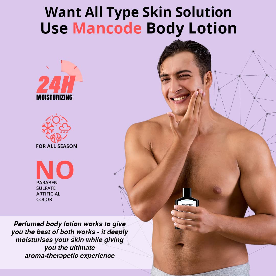 Mancode Luxure Body Lotion For Men 200ml | Easy Absorption | Nourishing Formulation | Hydrating Moisturization | Intense Care | Smooth Texture | Healthier Complexion | Elevates self-care.