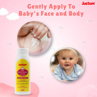 Just Born Baby Moisturizing Face & Body Lotion 200 ml | Enriched With Shea Butter, Aloe Vera & Vitamin E | For Soft, Smooth & Moisturized Skin | Gentle Baby Cream For Newborn Babies & Kids