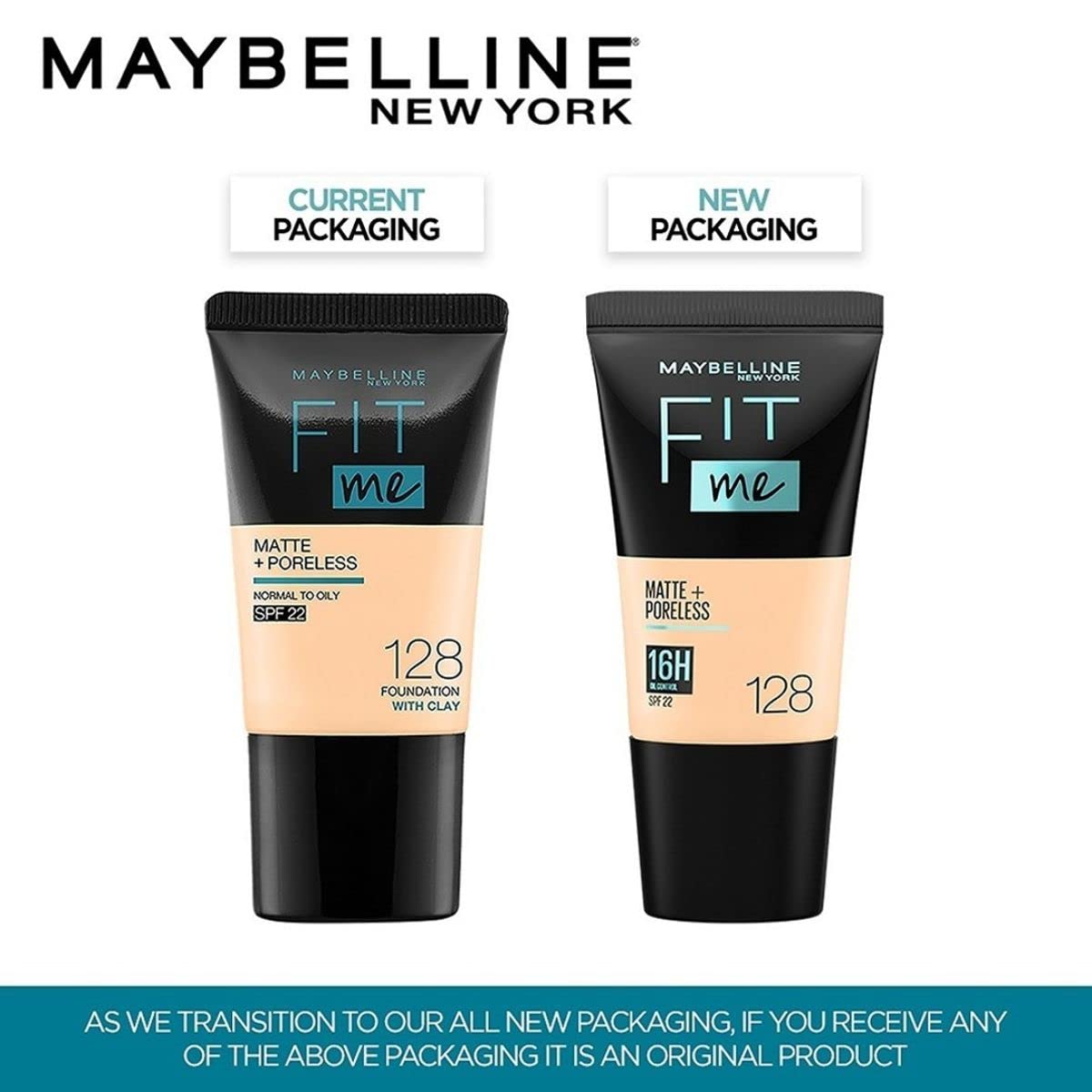 Maybelline New York Liquid Full Coverage Foundation For Oily Skin oil,Matte & Poreless,Fit Me,128 Warm Nude,18 Ml & New York Fit Me Shade 220 Natural Beige,Compact Powder,8G,Pack Of 1