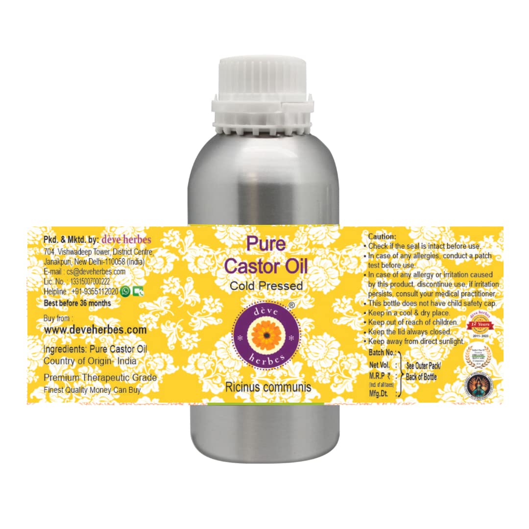 Deve Herbes Pure Castor Oil Cold Pressed 300ml.