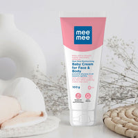 Mee Mee Moisturizing Baby Cream For Face & Body, Shea & Cocoa Butter, 24 Hrs Moisturization - 100 g