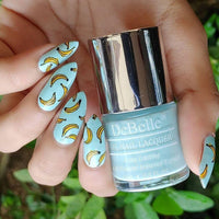 DeBelle Gel Blue Glossy Finish Nail Polish-Mint Blue(Mint Amour), 8 Ml - Enriched With Natural Seaweed Extract, Cruelty Free, Toxic Free