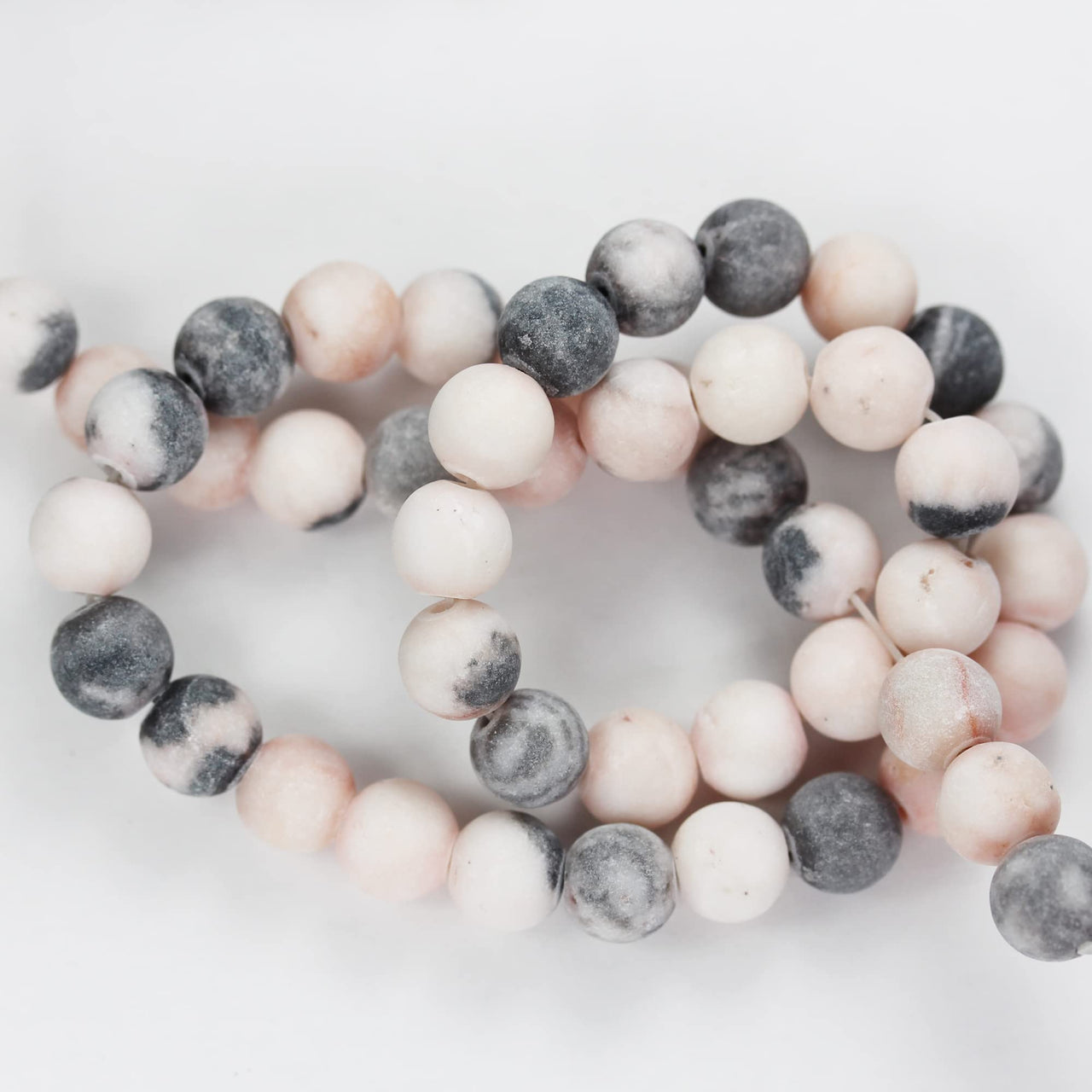 Matte Jasper Beads Natural Gemstone Beads for Making Jewellery Energy Healing Crystals Jewelry Chakra Crystal Jewerly Beading supplies Matte Pink Zebra 10mm 15.5inch About 36-40 Beads Matte Pink Zebra Jasper