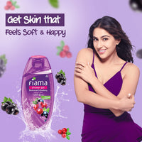 Fiama Body Wash Shower Gel Blackcurrant & Bearberry, 250ml, Body Wash for Women & Men with Skin Conditioners for Radiant Glow, Suitable for All Skin Types