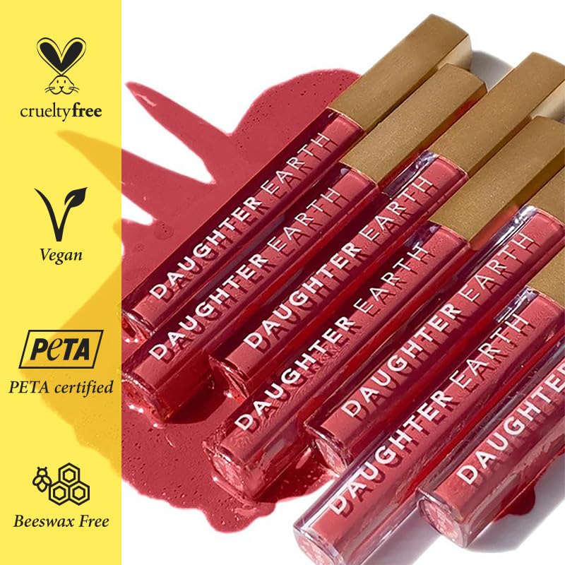 DAUGHTER EARTH Liquid Lipstick With Vitamin E & Hyaluronic Acid | Vegan Highly Pigmented Lip Color | Long Lasting Matte Smudge Proof Lip Stick For Moisturised Hydrating Lips - One Hot Mess | 5ml