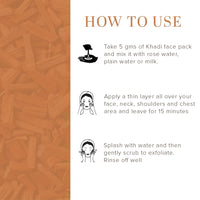 Khadi Natural Sandal and Rose Herbal Face Pack | Controls Excess Oil | Face Pack for Acne | Herbal Face Pack for Glowing Skin | Suitable for All Skin Types|Pack of 2 | (50 * 2) (100 gm)